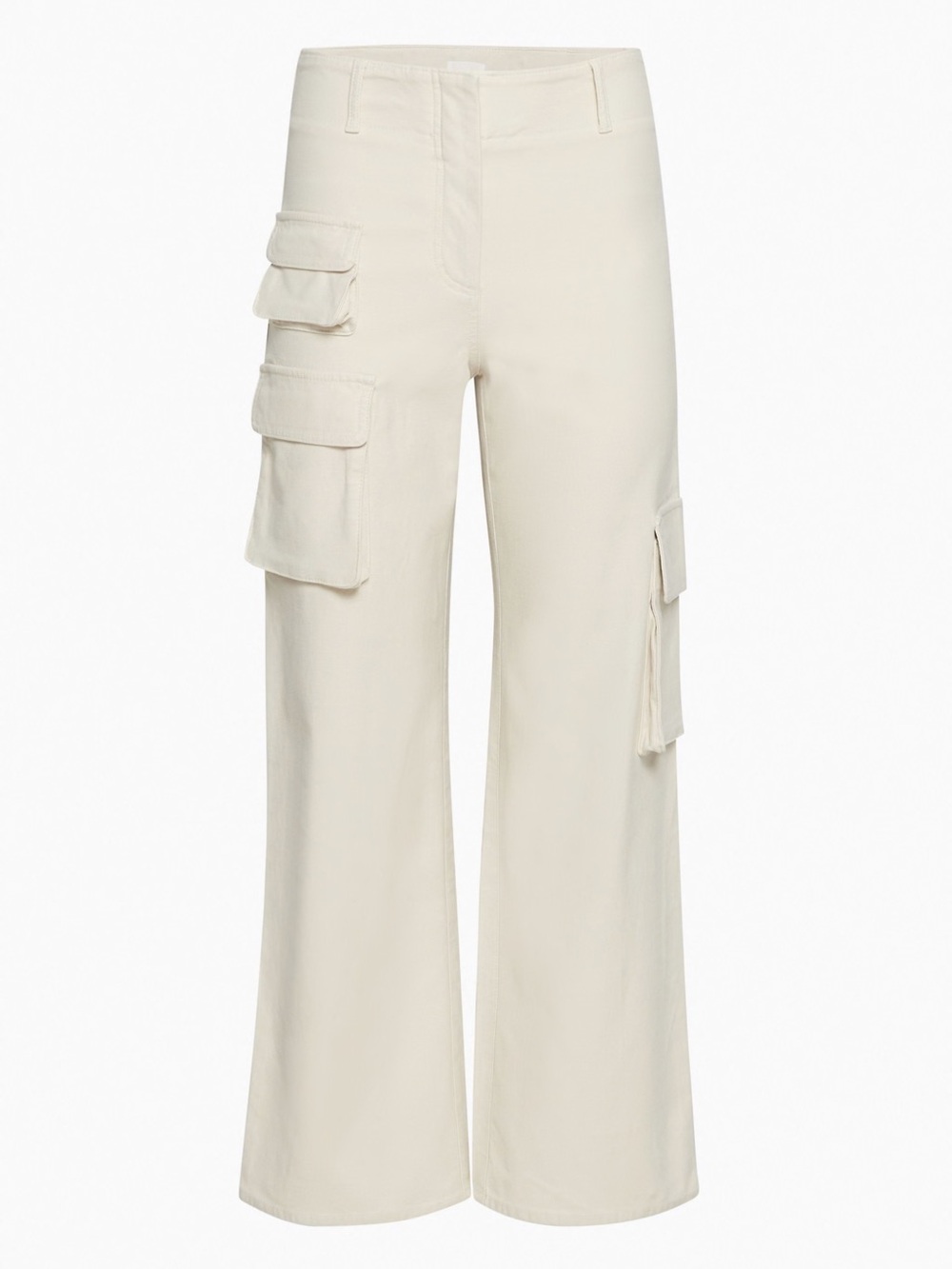 Aritzia Cream Wide-Leg Cargo Pants picture cargo pants size 8